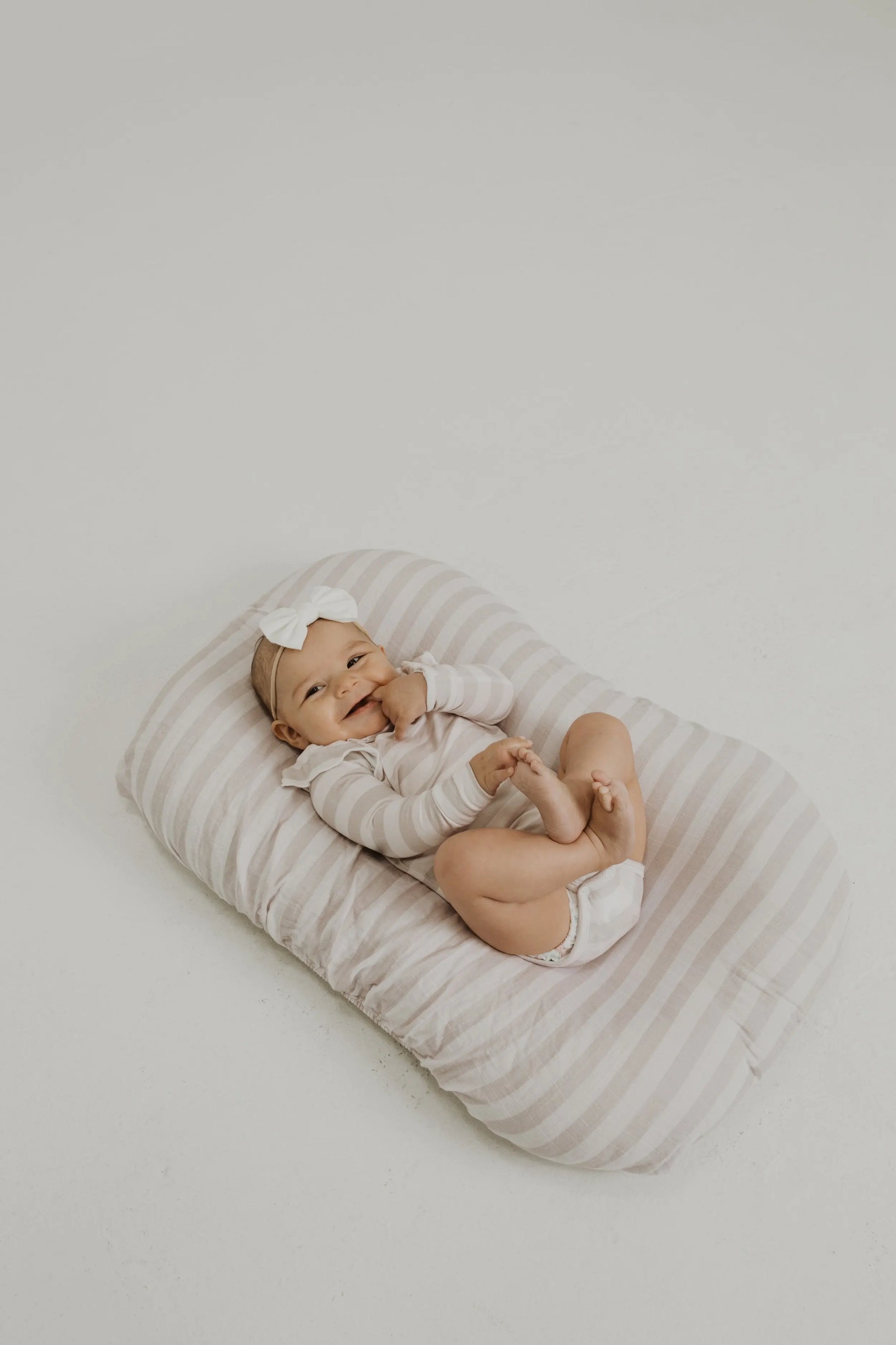 Charlie Lou Baby Silky Bamboo Ruffle Bodysuit Striped Long Sleeve Baby - Apparel & Accessories > Clothing > Baby & Toddler Clothing > Baby One-Pieces