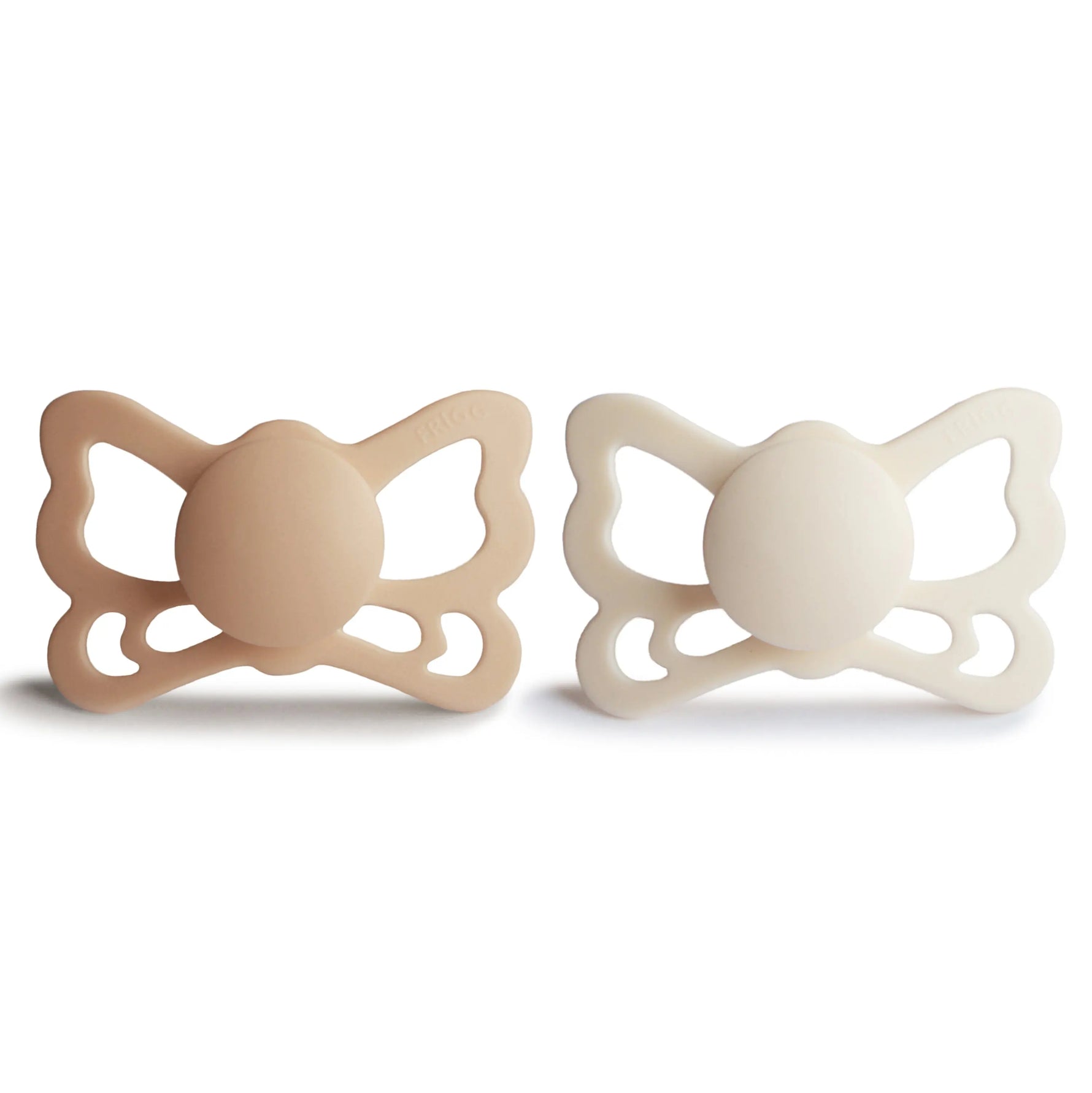 Mushie Frigg Butterfly Anatomical Silicone Pacifier 2 Pack 6 to 18 Months - Baby & Toddler > Baby Health > Pacifiers & Teethers SILICONE FRIGG PACIFIERS