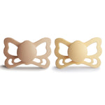 Mushie Frigg Butterfly Anatomical Silicone Pacifier 2 Pack 6 to 18 Months - Baby & Toddler > Baby Health > Pacifiers & Teethers SILICONE FRIGG PACIFIERS