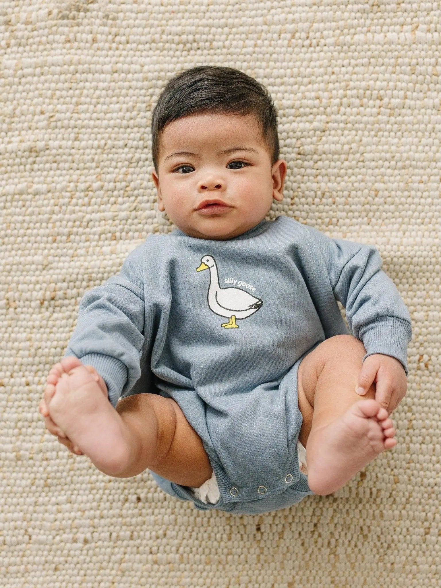 Little Joy Co. Silly Goose Sweatshirt Romper For Babies In Multiple Colors - Apparel & Accessories > Clothing > Baby & Toddler Clothing > Baby & Toddler Outfits