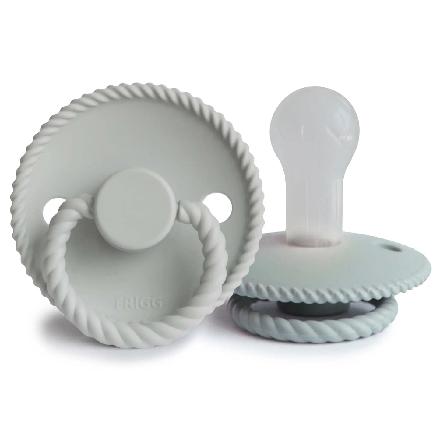 Frigg Rope Silicone Pacifier 2 Pack with SilkySoft Nipple and Click Lock System Mushie