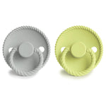 Mushie Frigg Rope Silicone Pacifier 2 Pack with SilkySoft Nipple and Click Lock System - Baby & Toddler > Baby Health > Pacifiers & Teethers SILICONE FRIGG PACIFIERS