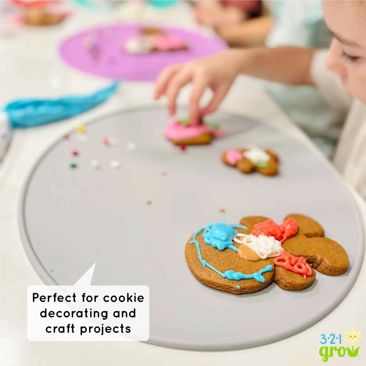 321 Grow Sit With Me Silicone Placemat Set Oval Spill Guard - Everetts Place Boutique - 