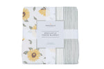 Newcastle Classics Sunflower Farm Bamboo Throw Blanket with Sage Green Stripes for Cozy Living - Home & Garden > Linens & Bedding > Bedding > Blankets Bamboo Throw Blanket