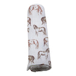 Wild Horses Bamboo Swaddle by Newcastle Classics