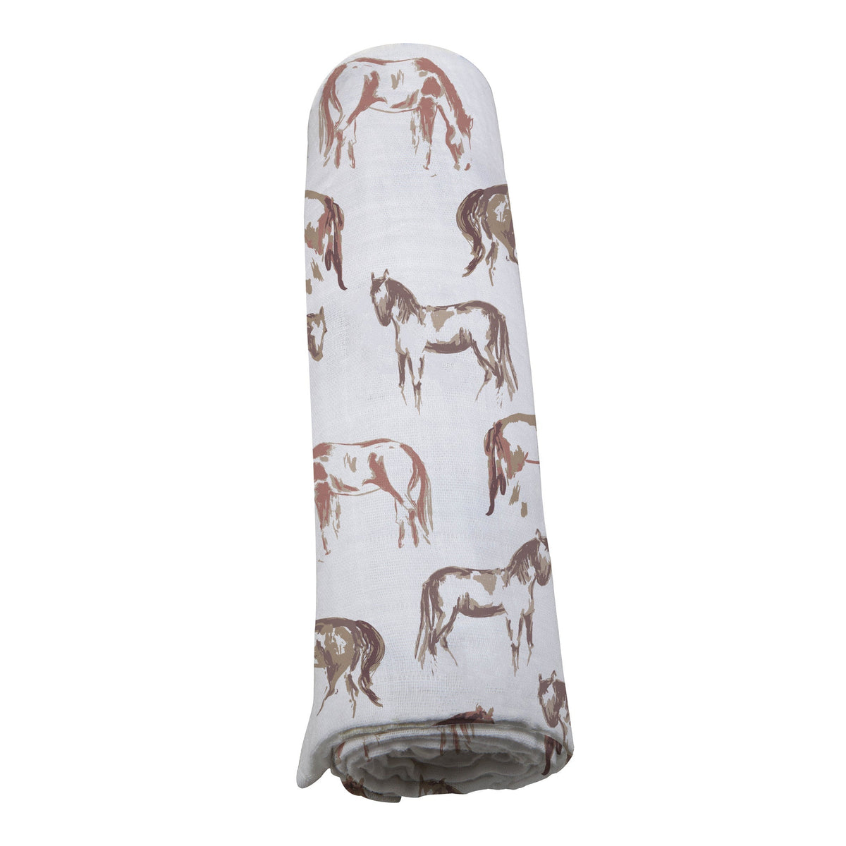 Wild Horses Bamboo Swaddle by Newcastle Classics