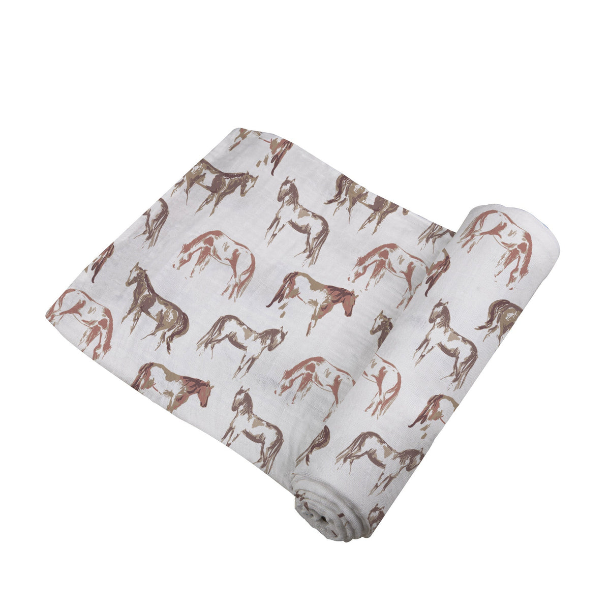 Wild Horses Bamboo Swaddle by Newcastle Classics