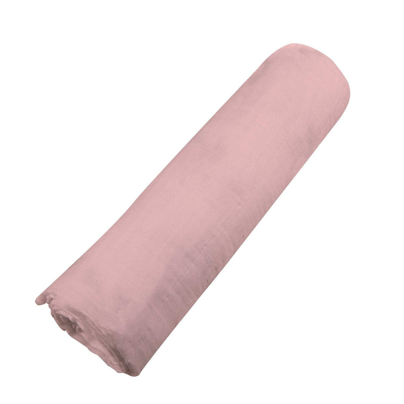 Pink Rose Bamboo Swaddle, soft muslin blanket, 100% natural bamboo, 47" x 47".