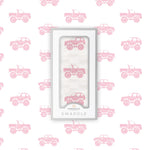 Organic Pink Monster Trucks Bamboo Muslin Swaddle by Newcastle Classics at Everetts Place