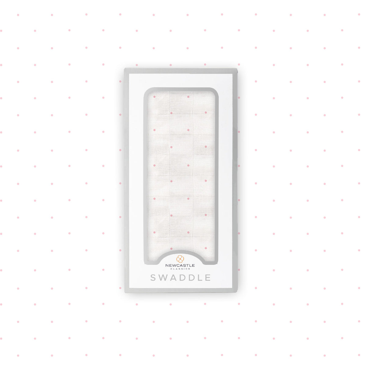 Pink Polka Dot Bamboo Muslin Swaddle by Newcastle Classics at Everetts Place