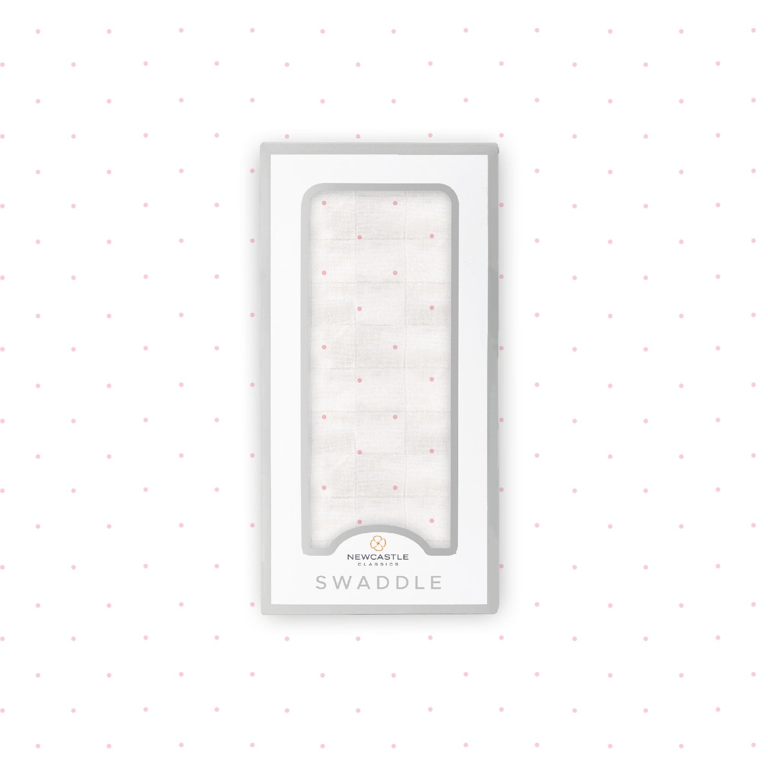 Pink Polka Dot Bamboo Muslin Swaddle by Newcastle Classics at Everetts Place