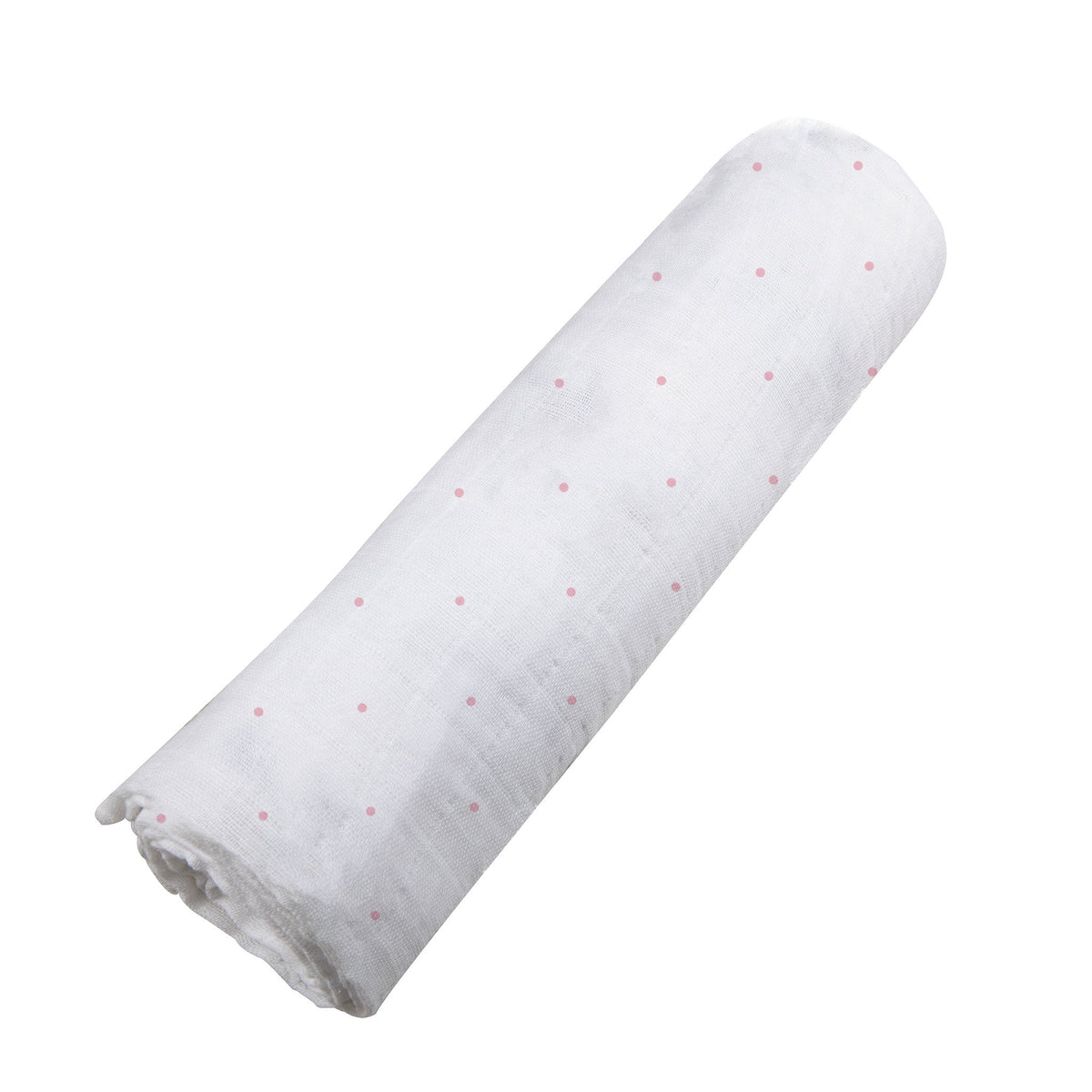 Pink Polka Dot Bamboo Muslin Swaddle by Newcastle Classics at Everetts Place