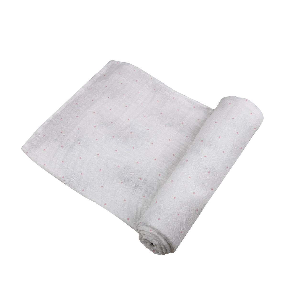 Pink Polka Dot Bamboo Muslin Swaddle by Newcastle Classics