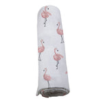 Bamboo Muslin Swaddle Blanket - Dancing Flamingo by Newcastle Classics