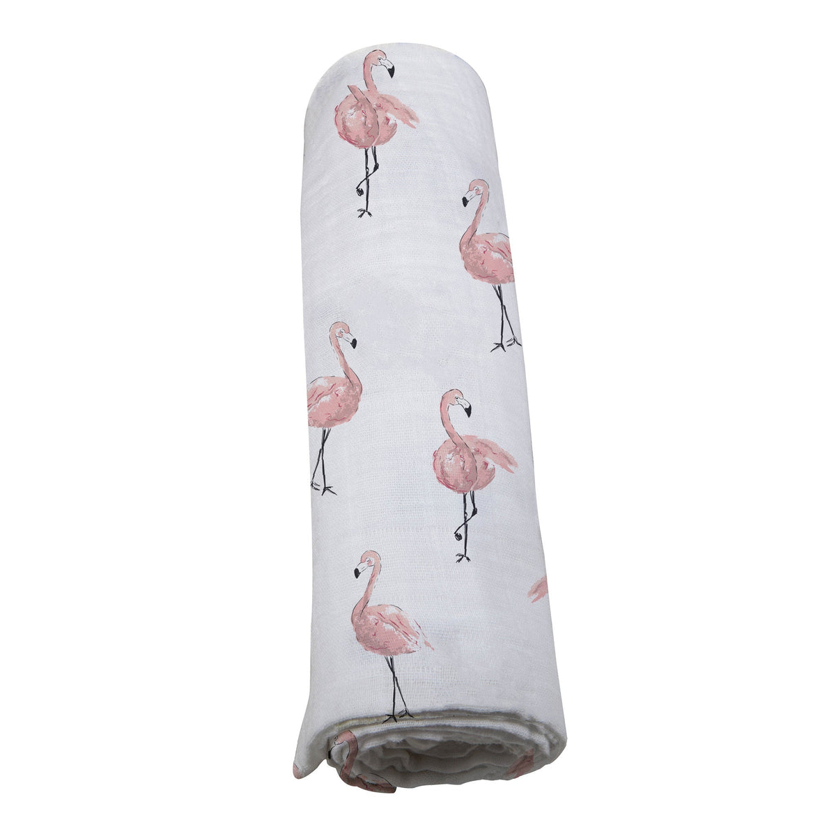 Bamboo Muslin Swaddle Blanket - Dancing Flamingo by Newcastle Classics