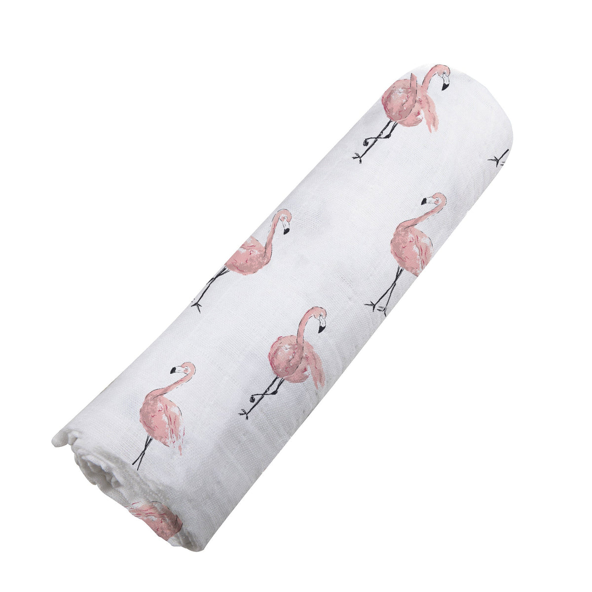 Bamboo Muslin Swaddle Blanket - Dancing Flamingo by Newcastle Classics