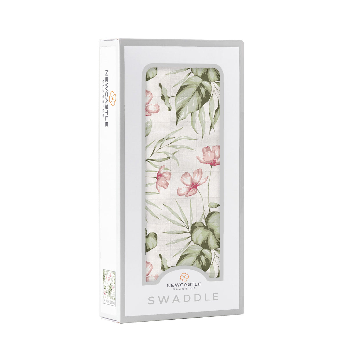 Silver Pink Orchid Swaddle by Newcastle Classics