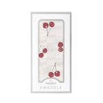 Newcastle Classics Sweetheart Cherry Bamboo Swaddle Blanket with Breathable Muslin for Babies - Baby & Toddler > Swaddling & Receiving Blankets > Swaddling Blankets Bamboo Swaddle