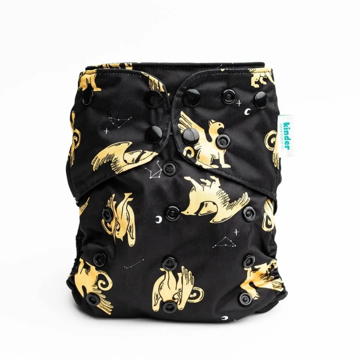 Kinder Cloth Diaper Co. Space and Sky: Essentials Pocket Cloth Diaper with Athletic Wicking Jersey, Grows with your Baby