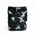 Kinder Cloth Diaper Co. Space and Sky: Essentials Pocket Cloth Diaper with Athletic Wicking Jersey, Grows with your Baby
