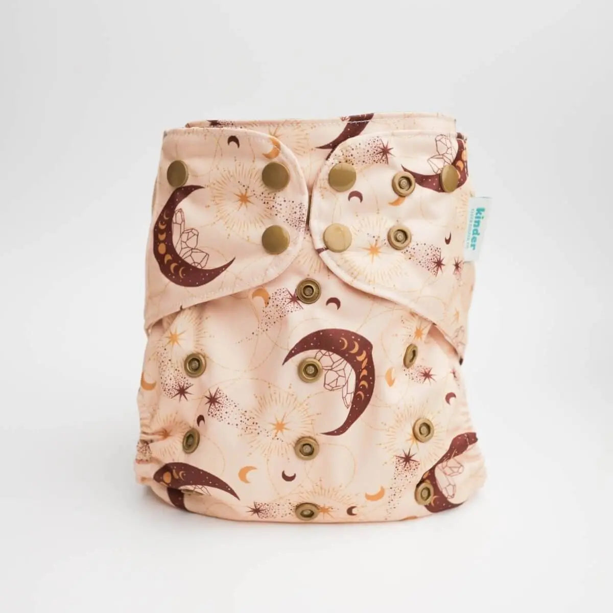 Kinder Cloth Diaper Co. Space and Sky: Essentials Pocket Cloth Diaper with Athletic Wicking Jersey, Grows with your Baby