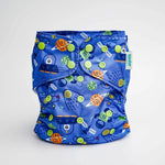 Kinder Cloth Diaper Co. Space and Sky: Essentials Pocket Cloth Diaper with Athletic Wicking Jersey, Grows with your Baby