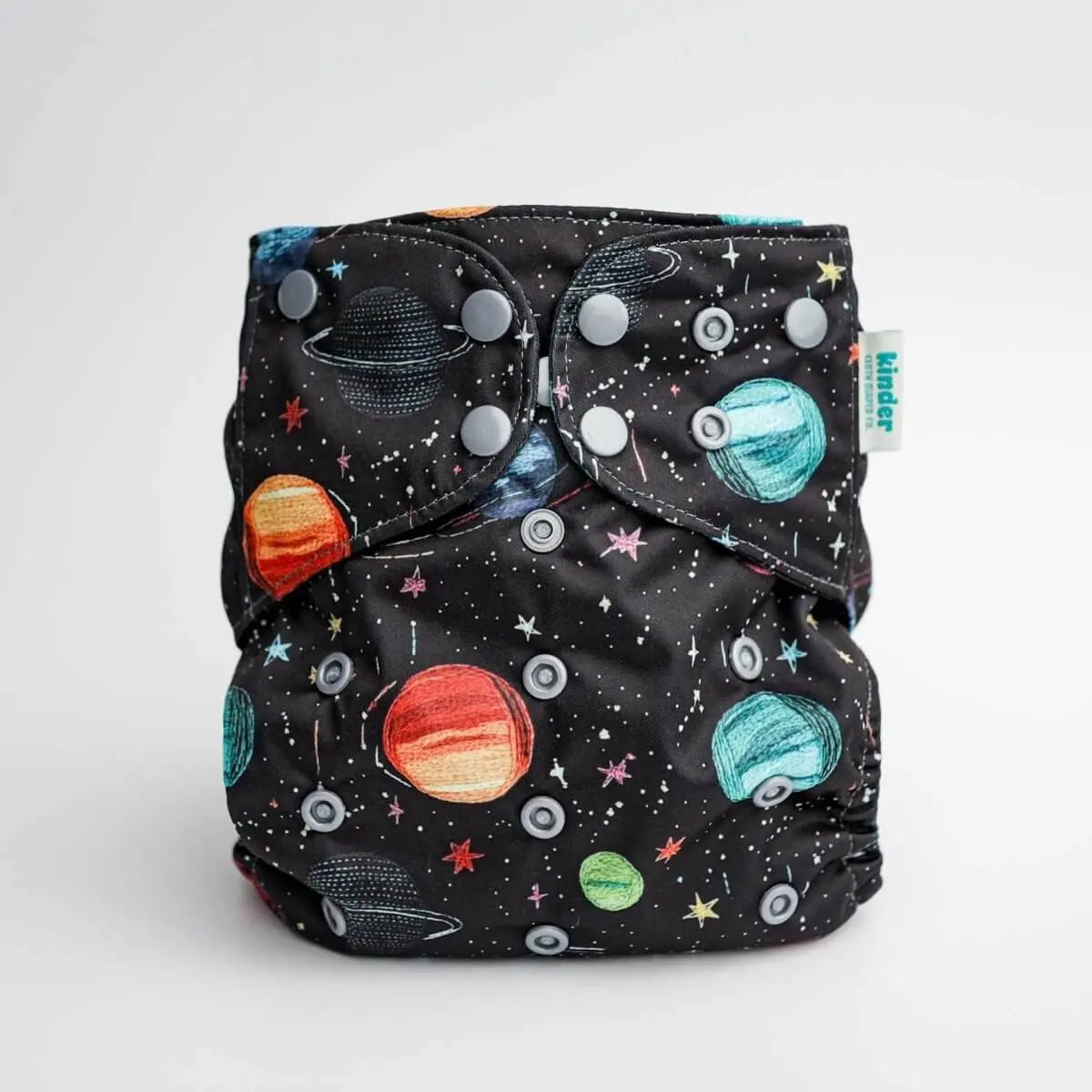 Kinder Cloth Diaper Co. Space and Sky: Essentials Pocket Cloth Diaper with Athletic Wicking Jersey, Grows with your Baby
