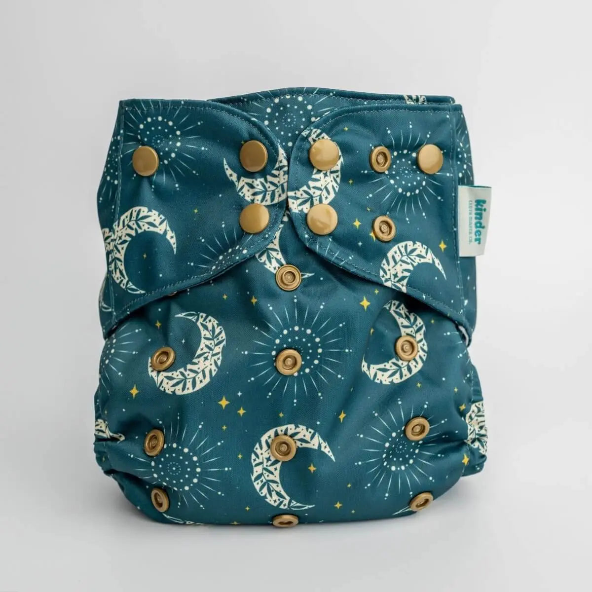 Kinder Cloth Diaper Co. Space and Sky: Essentials Pocket Cloth Diaper with Athletic Wicking Jersey, Grows with your Baby