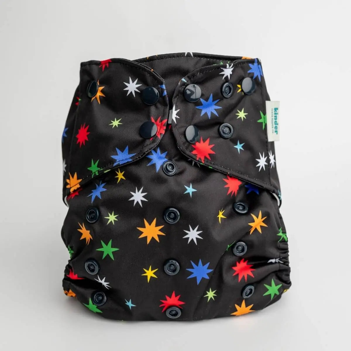 Kinder Cloth Diaper Co. Space and Sky: Essentials Pocket Cloth Diaper with Athletic Wicking Jersey, Grows with your Baby