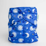 Kinder Cloth Diaper Co. Space and Sky: Essentials Pocket Cloth Diaper with Athletic Wicking Jersey, Grows with your Baby