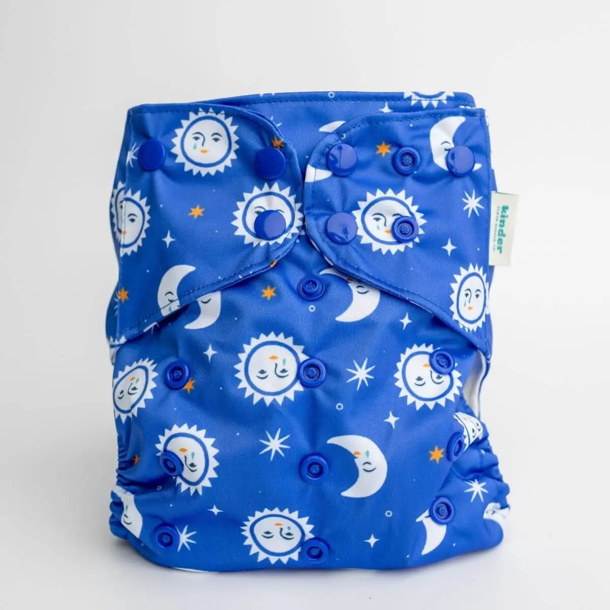 Kinder Cloth Diaper Co. Space and Sky: Essentials Pocket Cloth Diaper with Athletic Wicking Jersey, Grows with your Baby