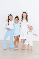 Mila & Rose ® Sky Blue Scrunchy Bells For Girls By Mila And Rose - Everetts Place Boutique - 