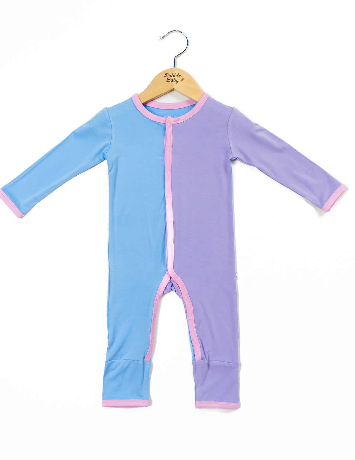Bubble Baby Sky / Lilac / Petal Colorblock | Snap Romper - 