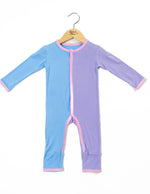 Bubble Baby Sky / Lilac / Petal Colorblock | Snap Romper - 