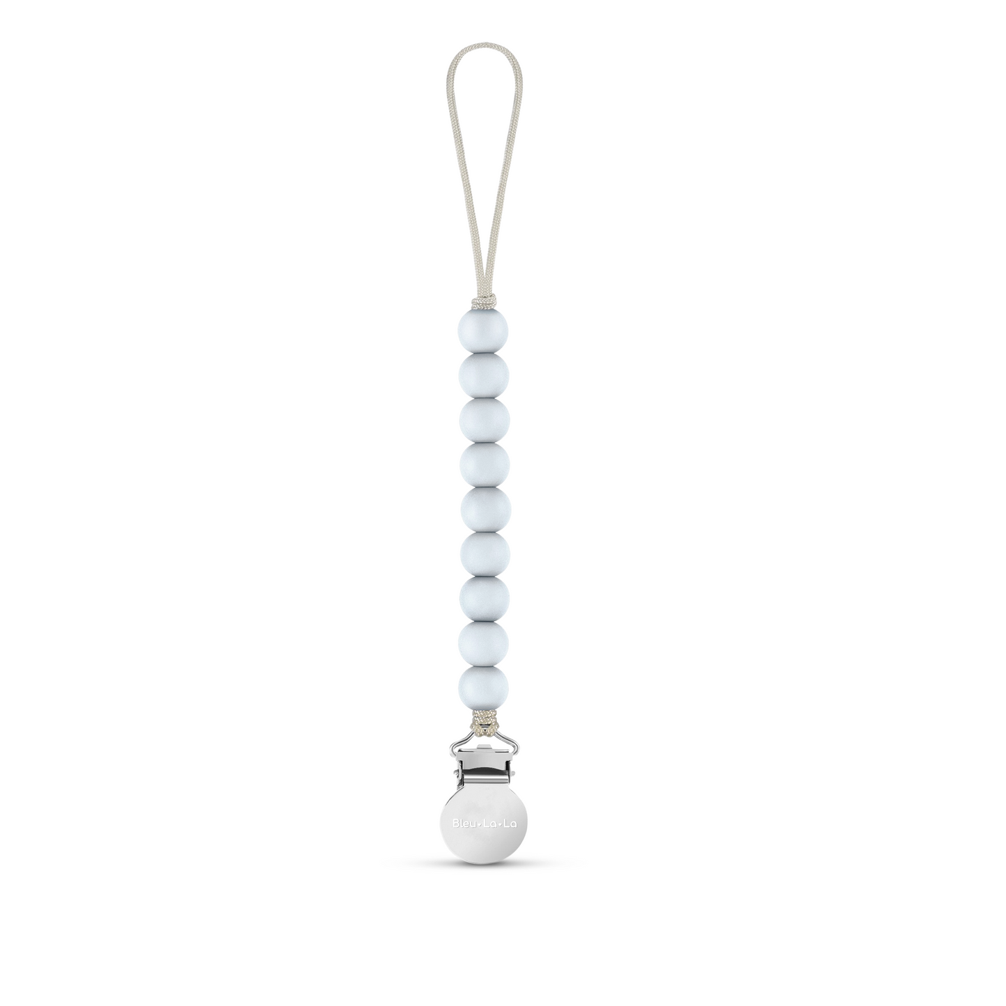 Lulababe Premium Beaded Pacifier Clip CPSIA Tested Safety Compliant Bleu La La