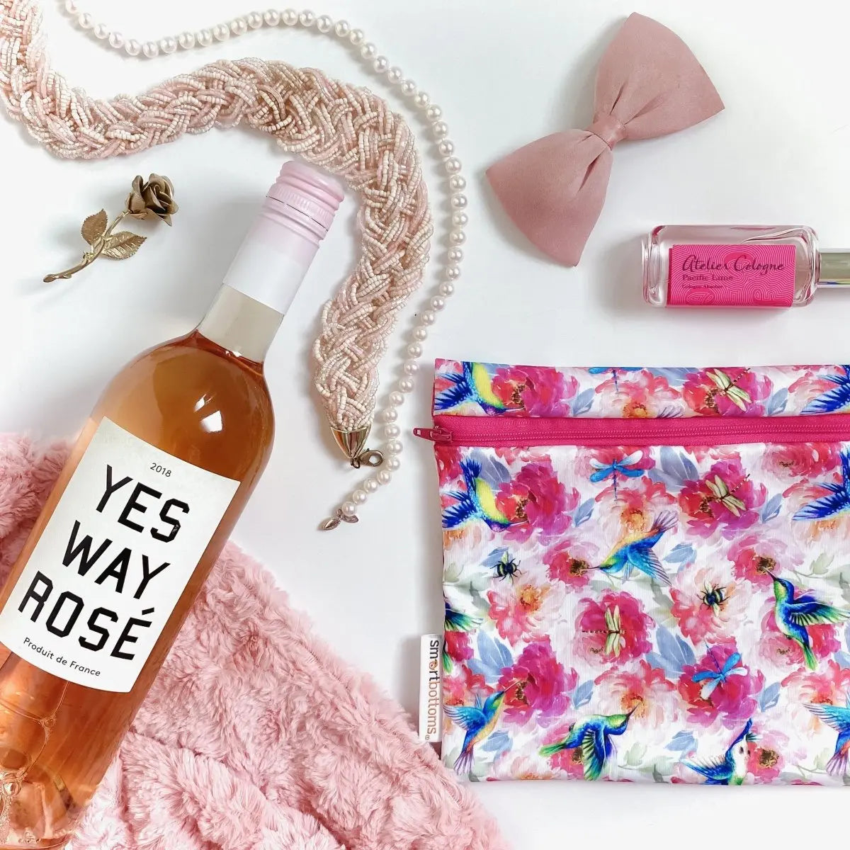 Small Wet Bag - Shimmer - Bottle, Pink, Liquid, Glass bottle, Personal care | Everetts Place