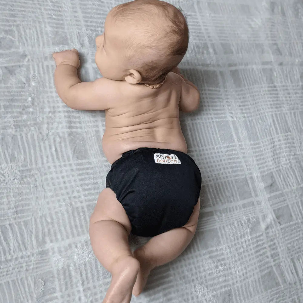 Smart Bottoms Smart One 4.0 Organic Cotton All - in - One - Basic Black - 
