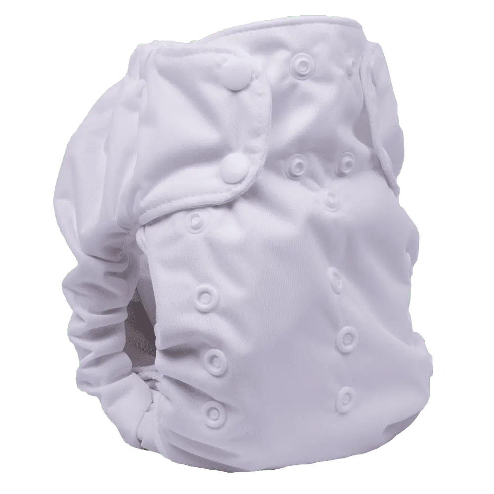 Smart Bottoms Smart One 4.0 Organic Cotton All - in - One - Basic White - 