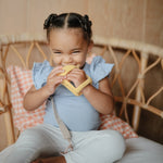 Mushie No Drop Sun Teether Sunshine Baby Toy with Easy Grip and Textured Surface - Baby & Toddler > Baby Health > Pacifiers & Teethers teether