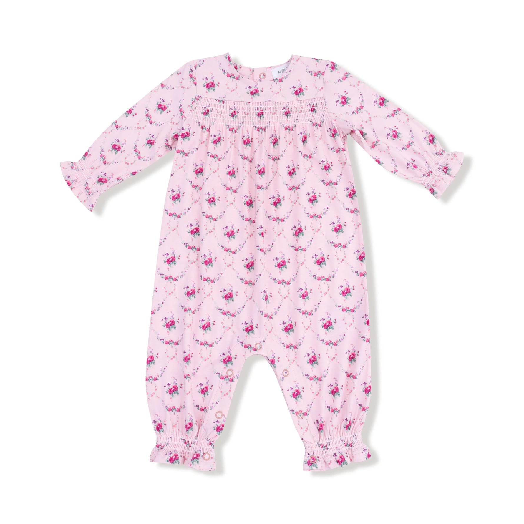 Angel Dear Smocked Long Sleeve Romper Bamboo Viscose Baby Angel Dear - Apparel & Accessories > Clothing > Baby & Toddler Clothing > Baby One-Pieces 967