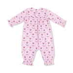 Angel Dear Smocked Long Sleeve Romper Bamboo Viscose Baby Angel Dear - Apparel & Accessories > Clothing > Baby & Toddler Clothing > Baby One-Pieces 967