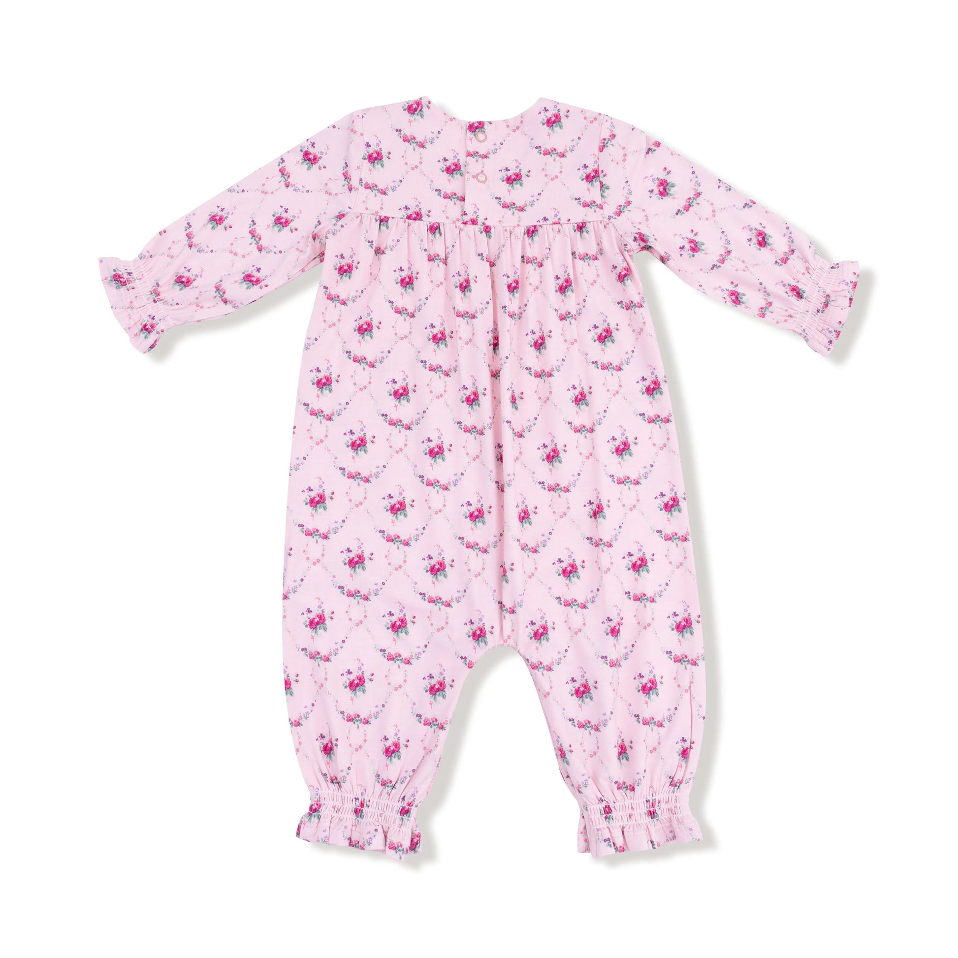 Angel Dear Smocked Long Sleeve Romper Bamboo Viscose Baby Angel Dear - Apparel & Accessories > Clothing > Baby & Toddler Clothing > Baby One-Pieces 967