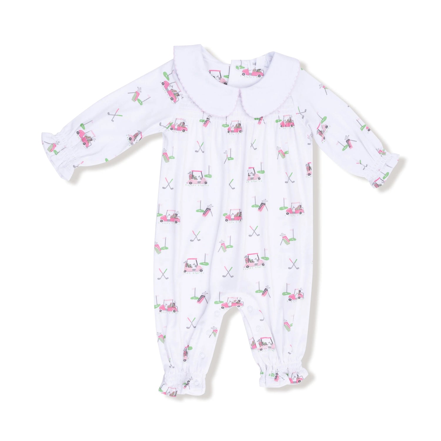 Angel Dear Smocked Long Sleeve Romper With Peter Pan Collar For Baby - Apparel & Accessories > Clothing > Baby & Toddler Clothing > Baby One-Pieces 934