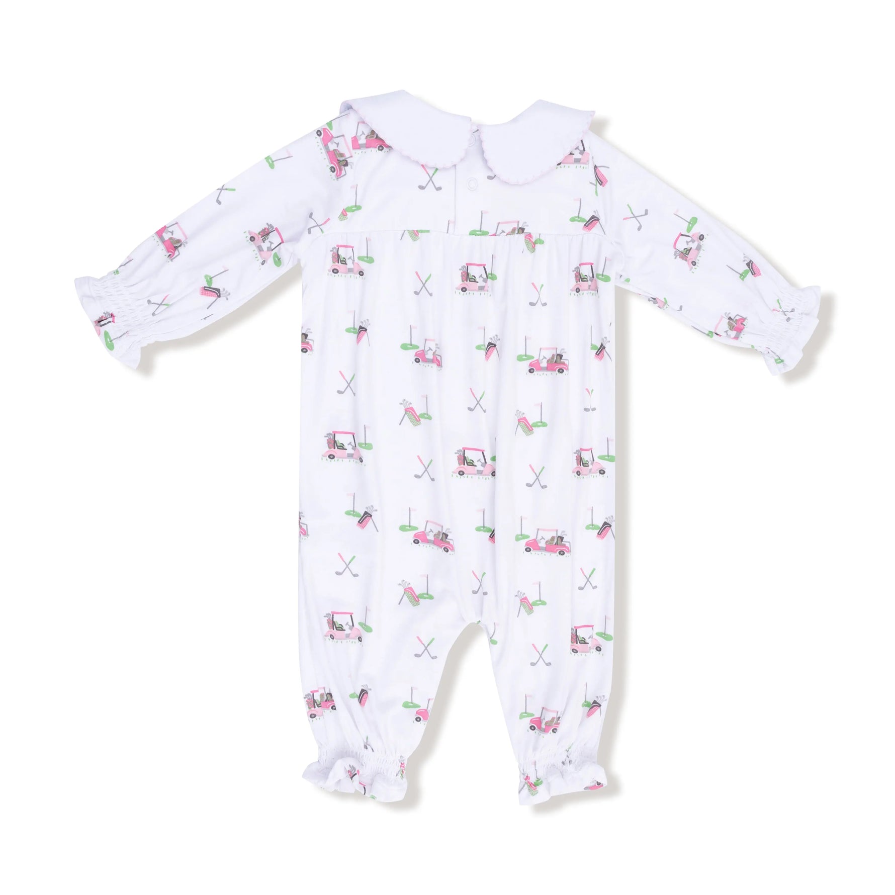 Angel Dear Smocked Long Sleeve Romper With Peter Pan Collar For Baby - Apparel & Accessories > Clothing > Baby & Toddler Clothing > Baby One-Pieces 934