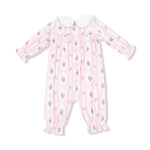 Angel Dear Smocked Long Sleeve Romper With Peter Pan Collar For Baby - Apparel & Accessories > Clothing > Baby & Toddler Clothing > Baby One-Pieces 934