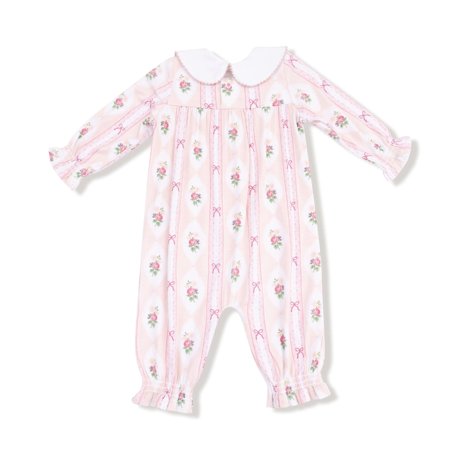 Angel Dear Smocked Long Sleeve Romper With Peter Pan Collar For Baby - Apparel & Accessories > Clothing > Baby & Toddler Clothing > Baby One-Pieces 934