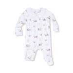 Angel Dear Smocked Peter Pan Collar Footie Baby Onesie Snap Closure - Apparel & Accessories > Clothing > Baby & Toddler Clothing > Baby & Toddler Sleepwear 583