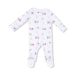 Angel Dear Smocked Peter Pan Collar Footie Baby Onesie Snap Closure - Apparel & Accessories > Clothing > Baby & Toddler Clothing > Baby & Toddler Sleepwear 583