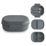 Mushie BPA Free Plastic Lunchbox with Built In Compartments and Locking Utensils - Home & Garden > Kitchen & Dining > Food & Beverage Carriers > Lunch Boxes & Totes Lunchbox
