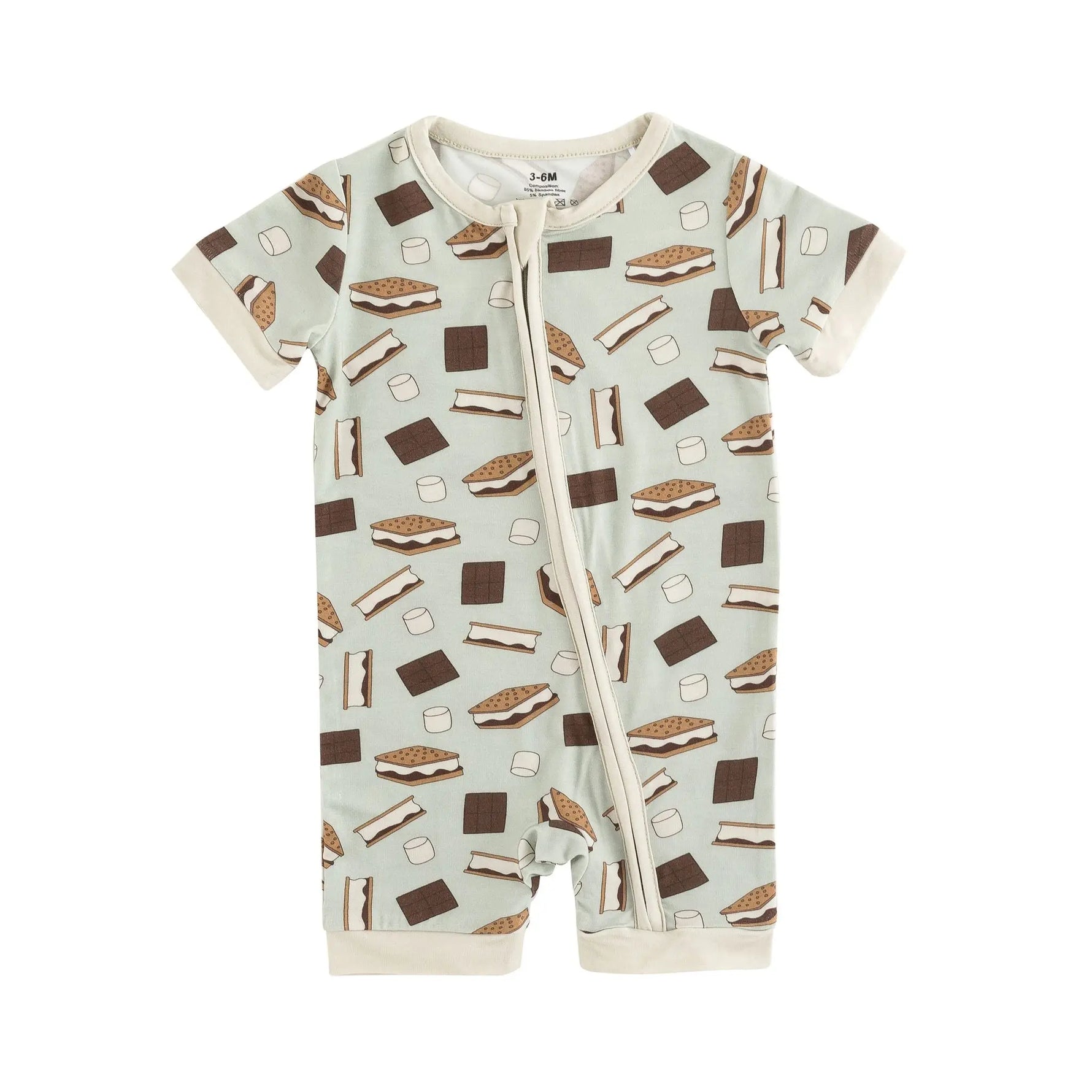 Dreamlet Smore To Love Romper Blue Dreamlet Soft Bamboo Fabric - Apparel & Accessories > Clothing > Baby & Toddler Clothing > Baby & Toddler Sleepwear Romper